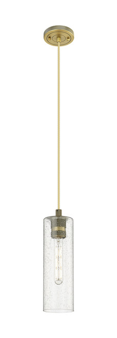 INNOVATIONS 434-1P-BB-G434-12SDY Crown Point 1 4.5 inch Pendant Brushed Brass