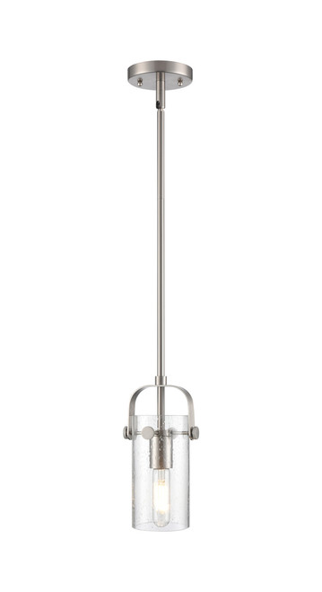 INNOVATIONS 423-1S-SN-G423-7SDY Pilaster II Cylinder 1 5 inch Pendant Satin Nickel