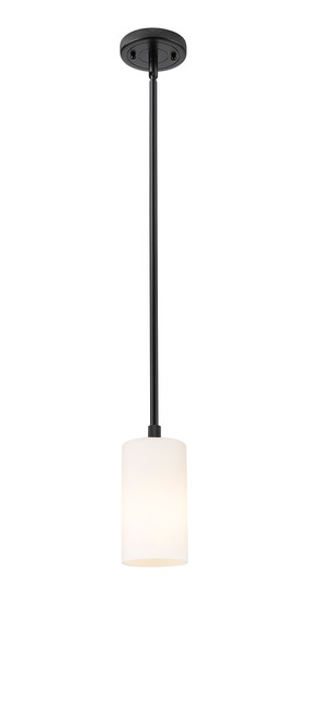 INNOVATIONS 434-1S-BK-G434-7WH Crown Point 1 4.5 inch Pendant Matte Black