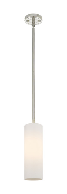 INNOVATIONS 434-1S-PN-G434-12WH Crown Point 1 4.5 inch Pendant Polished Nickel