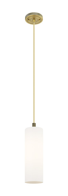 INNOVATIONS 434-1P-BB-G434-12WH Crown Point 1 4.5 inch Pendant Brushed Brass