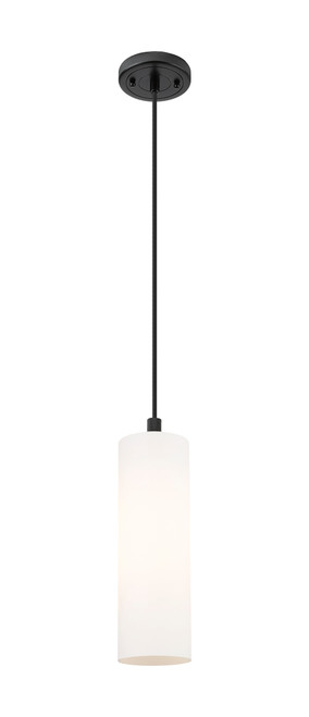 INNOVATIONS 434-1P-BK-G434-12WH Crown Point 1 4.5 inch Pendant Matte Black