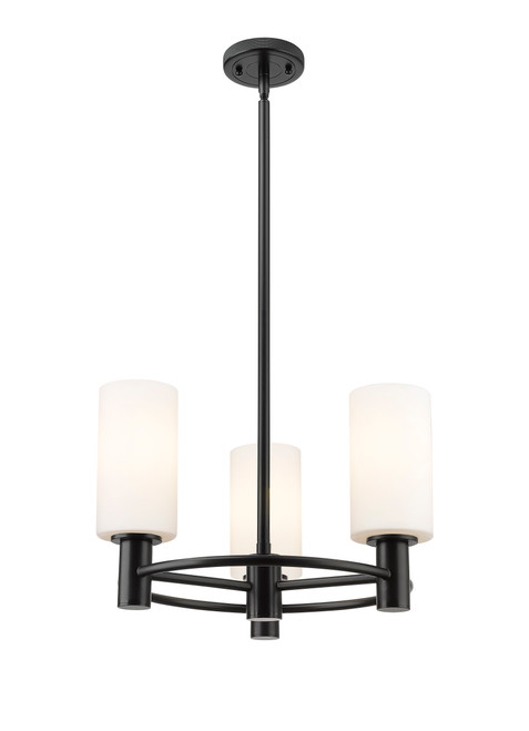 INNOVATIONS 434-3CR-BK-G434-7WH Crown Point 3 18 inch Pendant Matte Black INNOVATIONS 434-3CR-BK-G434-7WH Crown Point 3 18 inch Pendant Matte Black