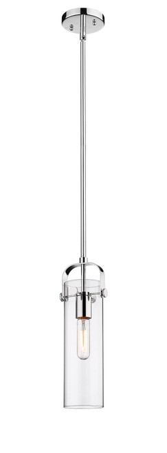 INNOVATIONS 423-1S-PC-G423-12CL Pilaster II Cylinder 1 5 inch Pendant Polished Chrome