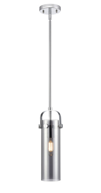 INNOVATIONS 423-1S-PC-G423-12SM Pilaster II Cylinder 1 5 inch Pendant Polished Chrome