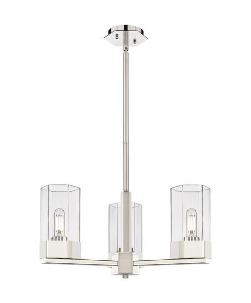 INNOVATIONS 427-3CR-PN-G427-9CL Claverack 3 21.625 inch Pendant Polished Nickel