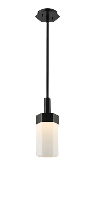 INNOVATIONS 427-1S-BK-G427-9WH Claverack 1 5.875 inch Pendant Matte Black