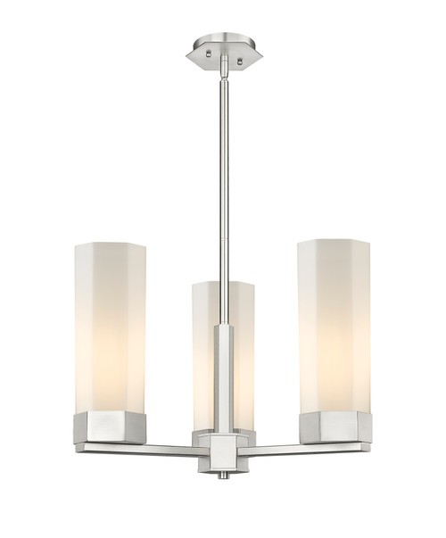 INNOVATIONS 427-3CR-SN-G427-14WH Claverack 3 21.625 inch Pendant Satin Nickel