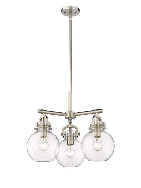 INNOVATIONS 410-3CR-SN-G410-7CL Newton Sphere 3 20.625 inch Pendant Satin Nickel