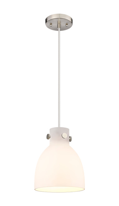 INNOVATIONS 410-1PS-SN-G412-8WH Newton Bell 1 8 inch Pendant Brushed Satin Nickel