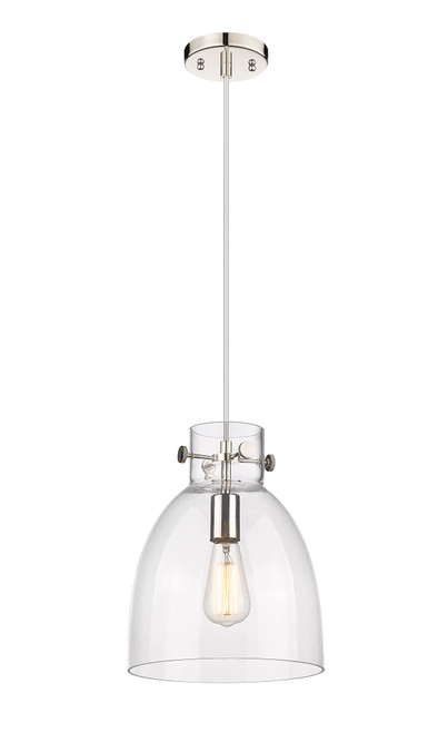 INNOVATIONS 410-1PM-PN-G412-10CL Newton Bell 1 10 inch Pendant Polished Nickel