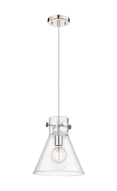 INNOVATIONS 410-1PM-PN-G411-10CL Newton Cone 1 10 inch Pendant Polished Nickel