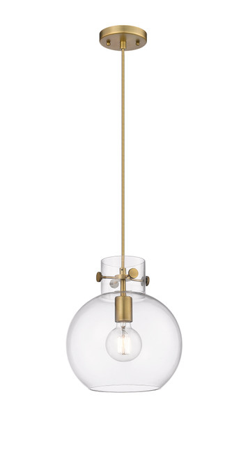 INNOVATIONS 410-1PM-BB-G410-10CL Newton Sphere 1 10 inch Pendant Brushed Brass