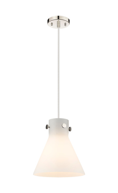INNOVATIONS 410-1PM-PN-G411-10WH Newton Cone 1 10 inch Pendant Polished Nickel