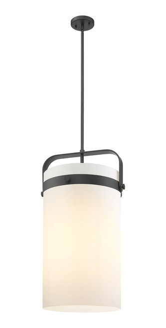 INNOVATIONS 413-4SL-BK-G413-4S-12WH Pilaster 4 12 inch Pendant Matte Black