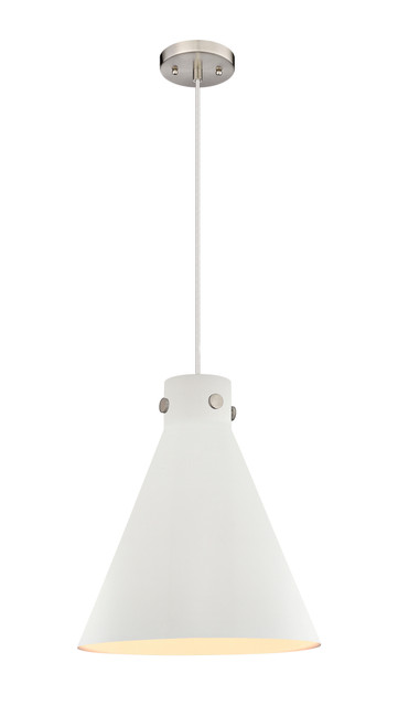 INNOVATIONS 410-1PL-SN-M411-14W Newton Cone 1 14 inch Pendant Satin Nickel