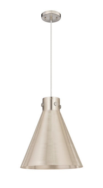 INNOVATIONS 410-1PL-SN-M411-14SN Newton Cone 1 14 inch Pendant Satin Nickel