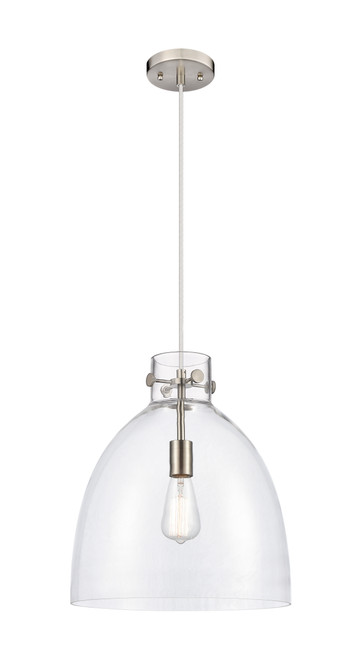 INNOVATIONS 410-1PL-SN-G412-14CL Newton Bell 1 14 inch Pendant Satin Nickel