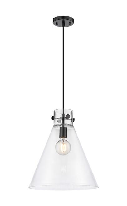 INNOVATIONS 410-1PL-BK-G411-14CL Newton Cone 1 14 inch Pendant Matte Black