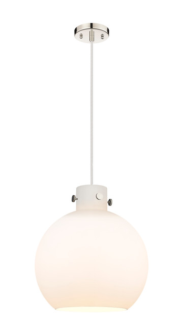 INNOVATIONS 410-1PL-PN-G410-14WH Newton Sphere 1 14 inch Pendant Polished Nickel