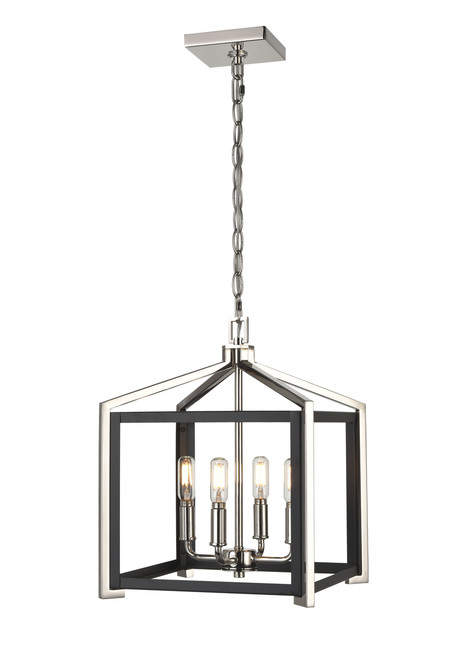 INNOVATIONS 376-4CR-BPN-12 Wiscoy 4 12 inch Pendant Black Polished Nickel