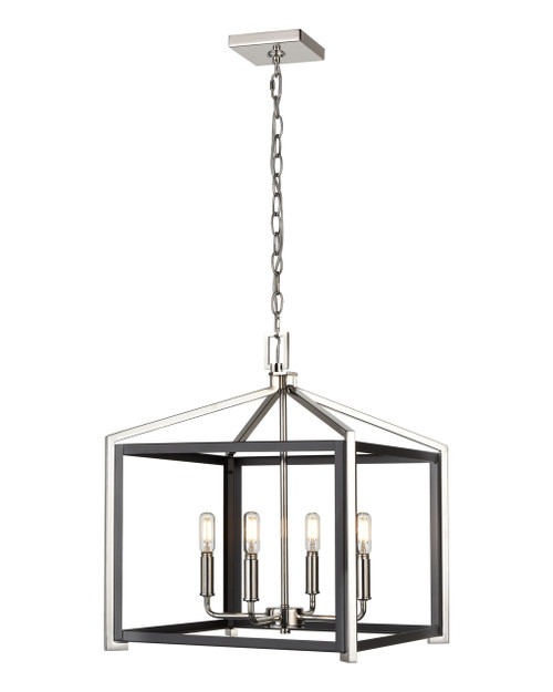 INNOVATIONS 376-4CR-BPN-16 Wiscoy 4 16 inch Pendant Black Polished Nickel