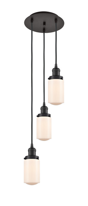 INNOVATIONS 113F-3P-OB-G311 Dover 3 Light Multi-Pendant part of the Franklin Restoration Collection Oil Rubbed Bronze
