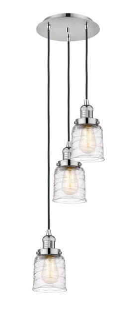 INNOVATIONS 113F-3P-PN-G513 Cone 3 Light Multi-Pendant part of the Franklin Restoration Collection Polished Nickel