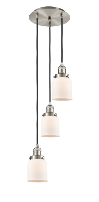 INNOVATIONS 113F-3P-SN-G51 Cone 3 Light Multi-Pendant part of the Franklin Restoration Collection Brushed Satin Nickel