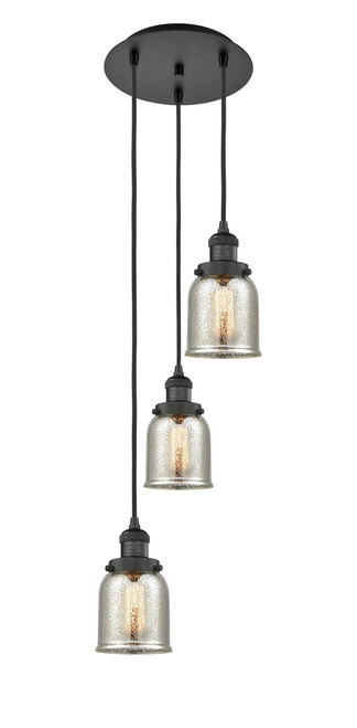 INNOVATIONS 113F-3P-BK-G58 Cone 3 Light Multi-Pendant part of the Franklin Restoration Collection Matte Black