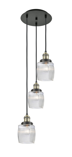 INNOVATIONS 113F-3P-BAB-G302 Colton 3 Light Multi-Pendant part of the Franklin Restoration Collection Black Antique Brass INNOVATIONS 113F-3P-BAB-G302 Colton 3 Light Multi-Pendant part of the Franklin Restoration Collection Black Antique Brass