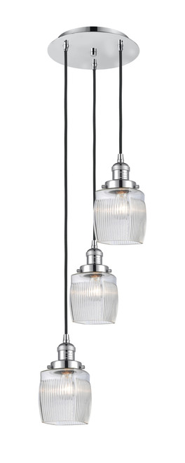 INNOVATIONS 113F-3P-PC-G302 Colton 3 Light Multi-Pendant part of the Franklin Restoration Collection Polished Chrome INNOVATIONS 113F-3P-PC-G302 Colton 3 Light Multi-Pendant part of the Franklin Restoration Collection Polished Chrome