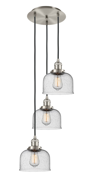 INNOVATIONS 113F-3P-SN-G74 Cone 3 Light Multi-Pendant part of the Franklin Restoration Collection Brushed Satin Nickel