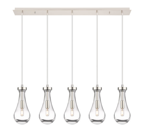 INNOVATIONS 125-451-1P-PN-G451-5CL Owego 1 Light 37 inch Linear Pendant Polished Nickel