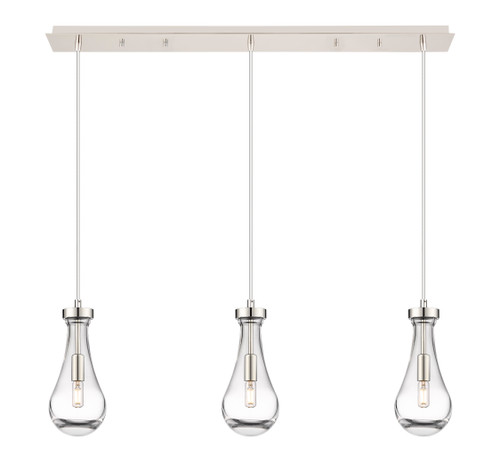 INNOVATIONS 123-451-1P-PN-G451-5CL Owego 2 Light 37 inch Linear Pendant Polished Nickel
