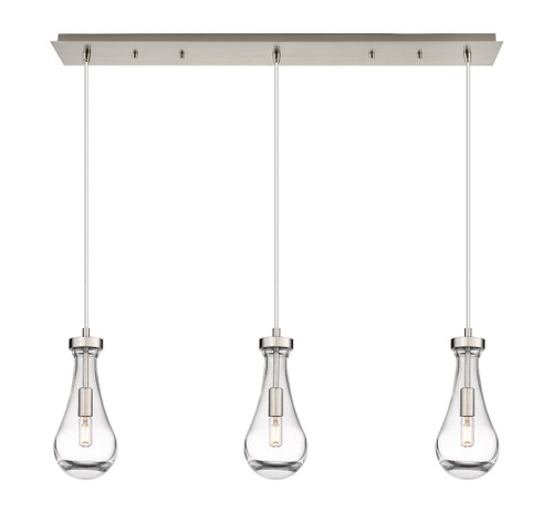 INNOVATIONS 123-451-1P-SN-G451-5CL Owego 8 Light 37 inch Linear Pendant Brushed Satin Nickel