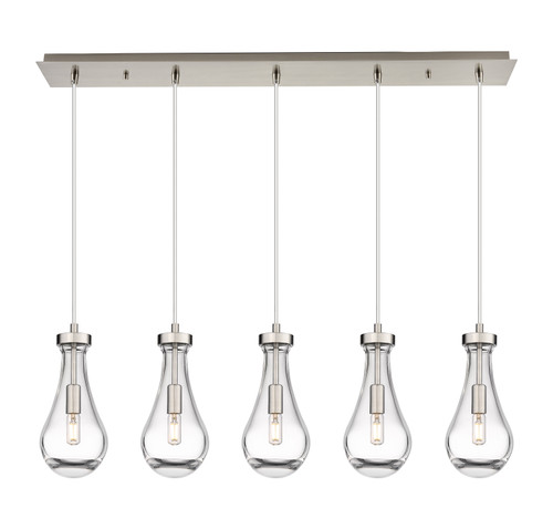 INNOVATIONS 125-451-1P-SN-G451-5CL Owego 8 Light 37 inch Linear Pendant Brushed Satin Nickel