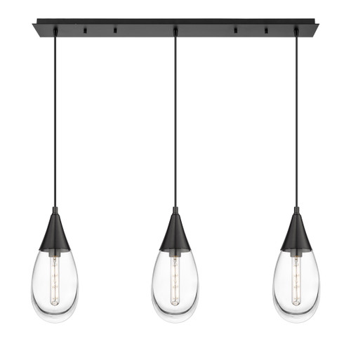 INNOVATIONS 123-450-1P-BK-G450-6CL Malone 1 Light 38 inch Linear Pendant Matte Black