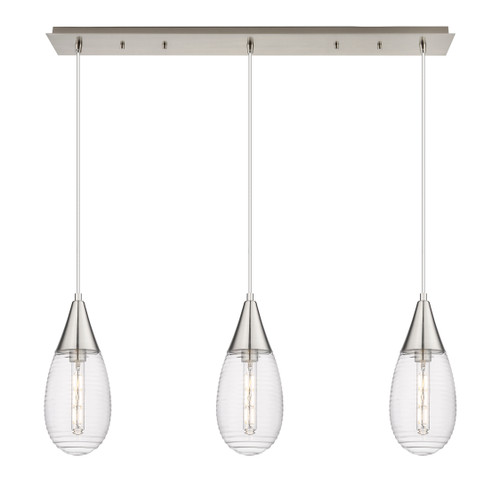 INNOVATIONS 123-450-1P-SN-G450-6SCL Malone 6 Light 38 inch Linear Pendant Brushed Satin Nickel