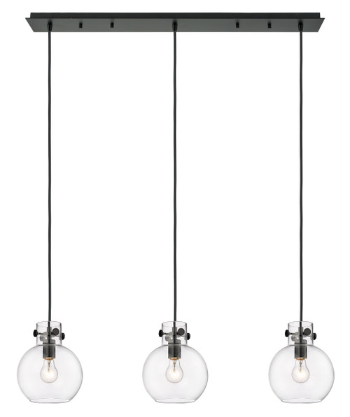 INNOVATIONS 123-410-1PS-BK-G410-8CL Newton Sphere 0 Light 40 inch Linear Pendant Matte Black