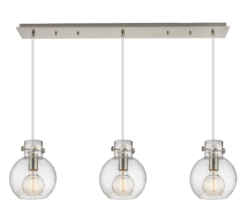 INNOVATIONS 123-410-1PS-SN-G410-8SDY Newton Sphere 1 Light 40 inch Linear Pendant Brushed Satin Nickel