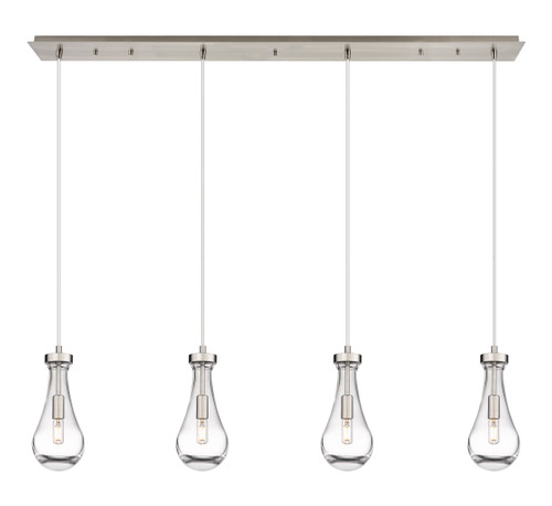 INNOVATIONS 124-451-1P-SN-G451-5CL Owego 1 Light 49 inch Linear Pendant Brushed Satin Nickel