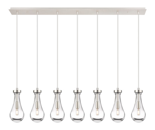 INNOVATIONS 127-451-1P-PN-G451-5CL Owego 5 Light 49 inch Linear Pendant Polished Nickel