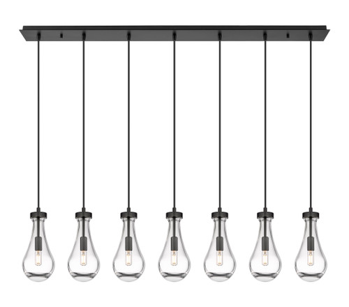 INNOVATIONS 127-451-1P-BK-G451-5CL Owego 9 Light 49 inch Linear Pendant Matte Black