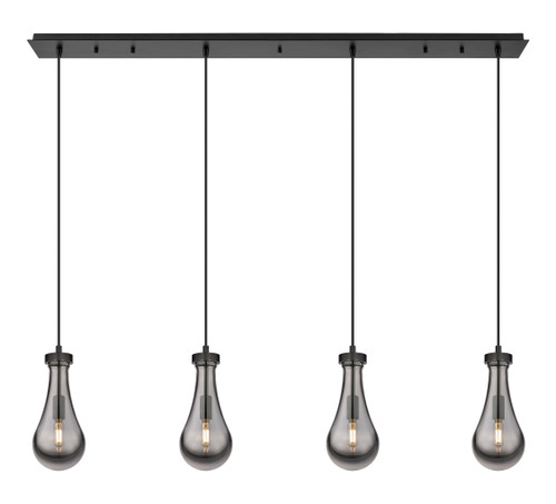 INNOVATIONS 124-451-1P-BK-G451-5SM Owego 2 Light 49 inch Linear Pendant Matte Black