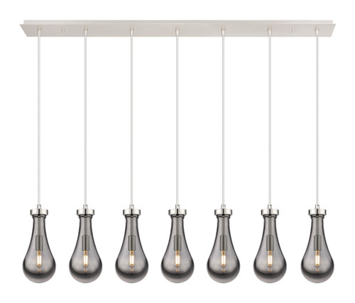 INNOVATIONS 127-451-1P-PN-G451-5SM Owego 8 Light 49 inch Linear Pendant Polished Nickel
