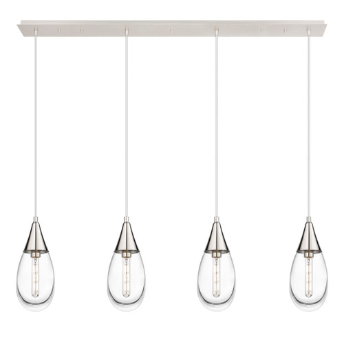 INNOVATIONS 124-450-1P-PN-G450-6CL Malone 0 Light 50 inch Linear Pendant Polished Nickel
