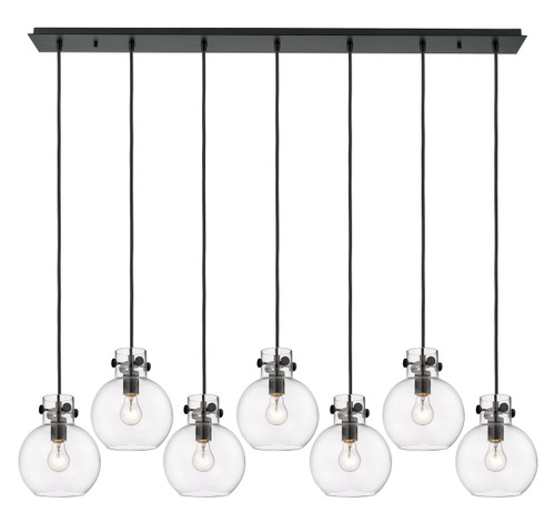 INNOVATIONS 127-410-1PS-BK-G410-8CL Newton Sphere 3 Light 52 inch Linear Pendant Matte Black INNOVATIONS 127-410-1PS-BK-G410-8CL Newton Sphere 3 Light 52 inch Linear Pendant Matte Black
