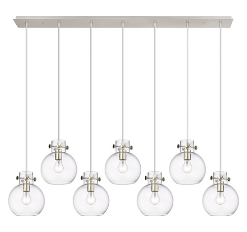 INNOVATIONS 127-410-1PS-PN-G410-8CL Newton Sphere 0 Light 52 inch Linear Pendant Polished Nickel