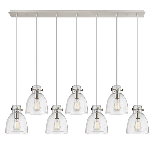 INNOVATIONS 127-410-1PS-PN-G412-8SDY Newton Bell 8 Light 52 inch Linear Pendant Polished Nickel